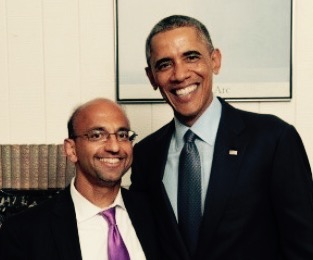 Mr. Omar Siddiqui with President Barack Obama, 44th President of the United States (October 2014)